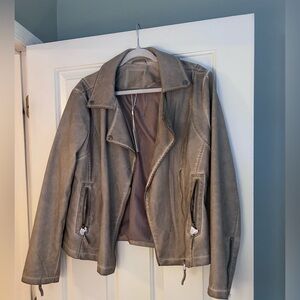 NWT Max Studio Faux leather Moto Jacket, Sz XL